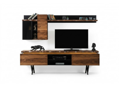 Luxurious living room wall unit wall cabinet TV stand coffee table 3-piece set