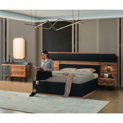 Unique bedroom furniture bed frame luxury bedside tables console
