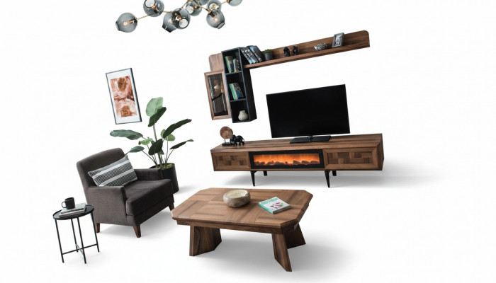 Living Room Exclusive Set Designer TV Stand Lowboard Coffee Table