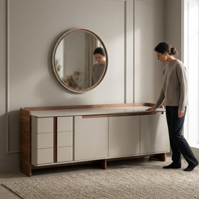 Modern sideboard designer living room sideboard luxurious cabinet 2-piece set
