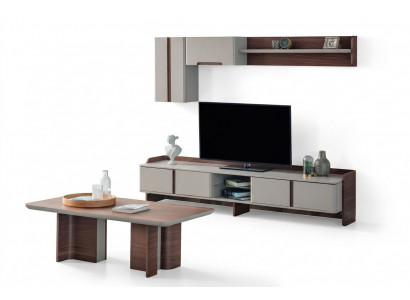 Stylish living room wall unit designer TV stand wooden coffee table