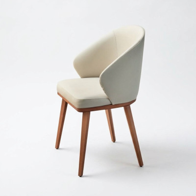 White dining chairs luxury 6x kitchen chairs fabric seating 6-piece set