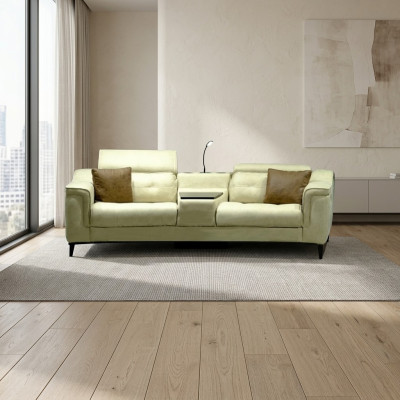 Beige two-seater designer sofa 2-seater living room luxurious seating furniture