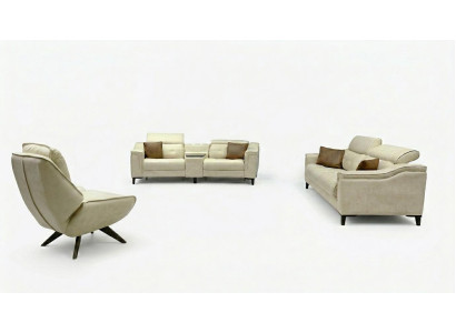 Complete couch set designer 3-seater loveseat luxurious armchair