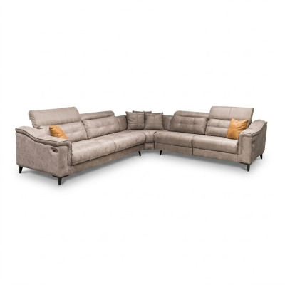 Robust gray corner sofa living room L-shaped leather sofa designer couches