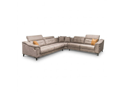 Robust gray corner sofa living room L-shaped leather sofa designer couches
