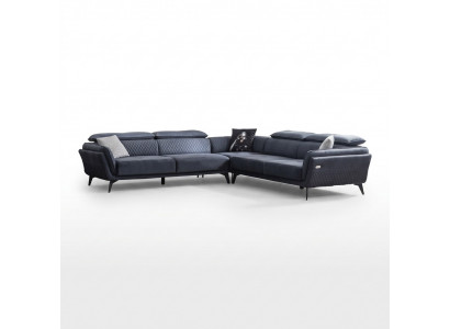 Robust Gray Fabric Sofa Designer L-Shaped Sofa Living Room Upholstered Couch