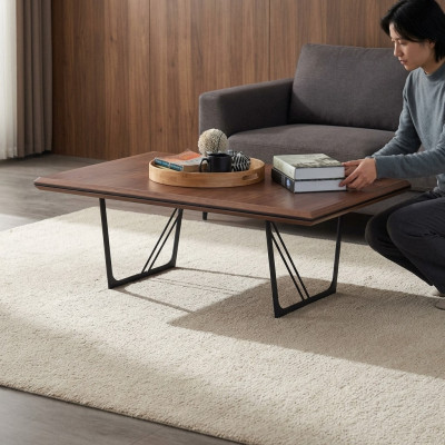 Coffee table side table wooden brown wood table