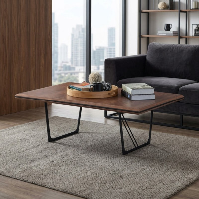 Coffee table side table wooden brown wood table