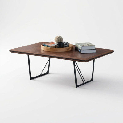 Coffee table side table wooden brown wood table