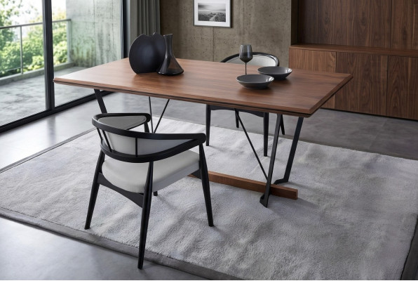 Dining table dining room table table dining room wooden table brown wood 180 cm