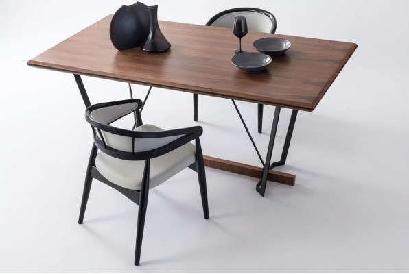 Dining table dining room table table dining room wooden table brown wood 180 cm