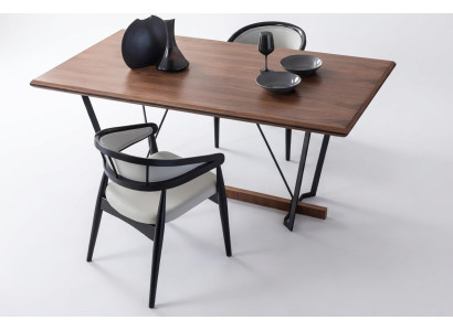 Dining table dining room table table dining room wooden table brown wood 180 cm