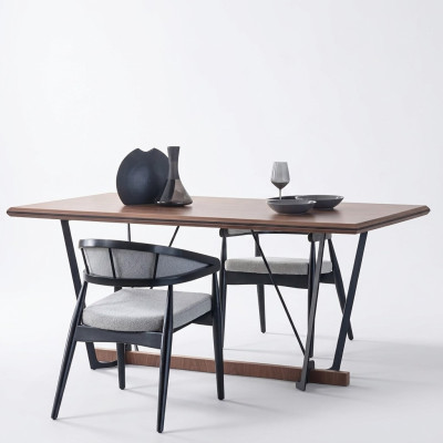 Dining room table wooden table dining table table dining room brown wood 180 cm
