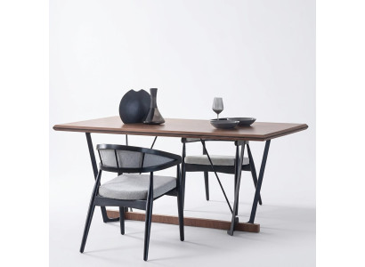 Dining room table wooden table dining table table dining room brown wood 180 cm