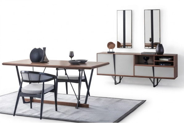 Dining Room Suite Dining Table Sideboard Dining Room Table Brown Set 2 Pieces
