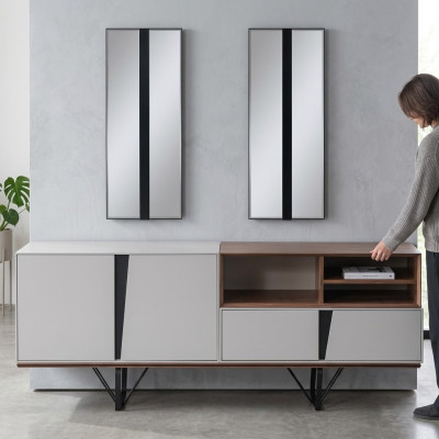 Luxury sideboard cabinet dresser wooden cabinet wood white