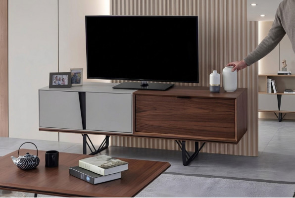 Living room sideboard TV stand RTV lowboard brown wood table furniture