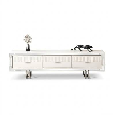 Sideboard TV Stand Wall Panel White RTV Lowboard Modern Living Room Wall Unit