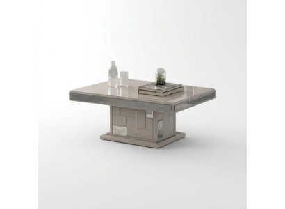Luxury coffee table, side table, wooden white table.