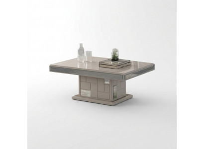 Luxury coffee table, side table, wooden white table.