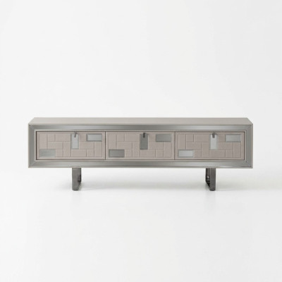Sideboard TV Stand RTV Lowboard Wall Unit Wood White Furniture Living Room