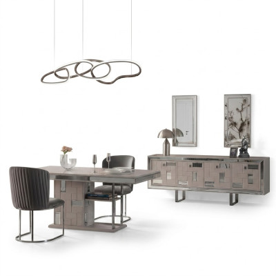 Complete dining room dining table white 2-piece sideboard dining room table wood