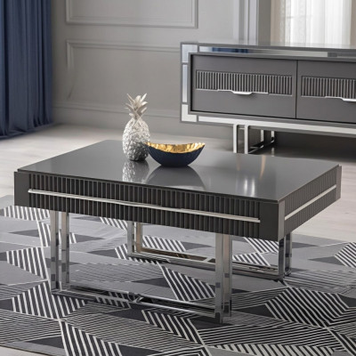 Coffee table side table wooden gray table modern.