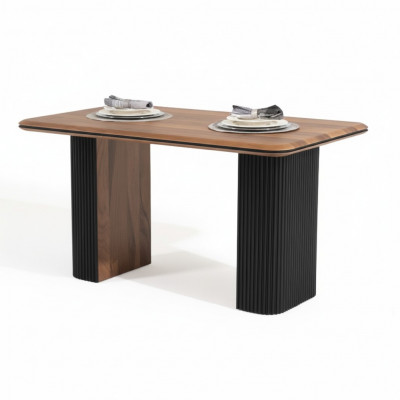 Wooden Table Dining Table Dining Room Table 140 cm Table Wood Brown Dining Room