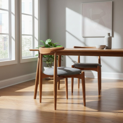 Seating set dining room chairs kitchen chairs wooden chairs brown 6-piece chairs