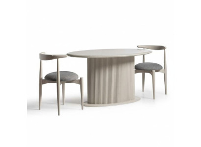Dining set complete dining room dining table chairs 5-piece beige luxury modern