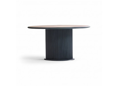 Wooden table dining table dining table 140 cm table wood gray dining room
