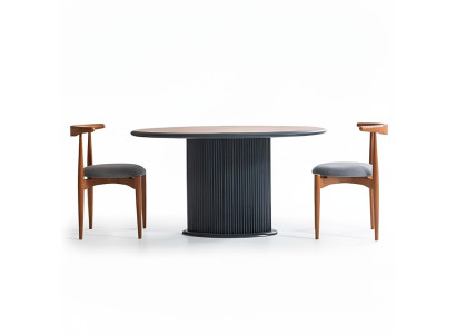 Dining Set Complete Dining Room Table Chairs 5-piece Brown Classic