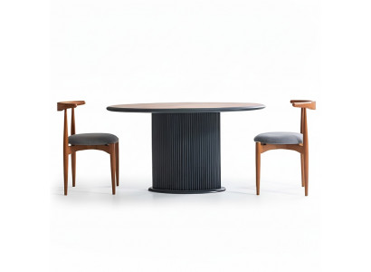 Dining Set Complete Dining Room Table Chairs 5-piece Brown Classic