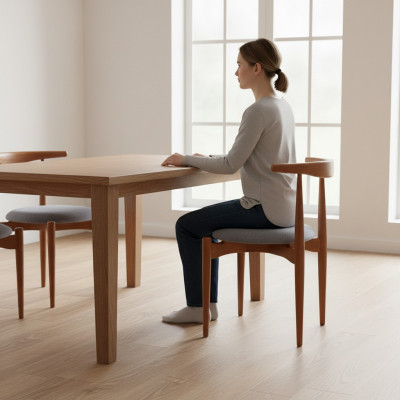 Seating set dining chairs kitchen chairs wood chairs brown 6-piece chairs