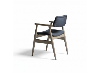 Upholstered chair dining chair wooden chair kitchen chair grey wood furniture
