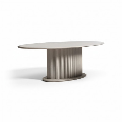 Luxury dining table dining table table wood beige dining room wooden table