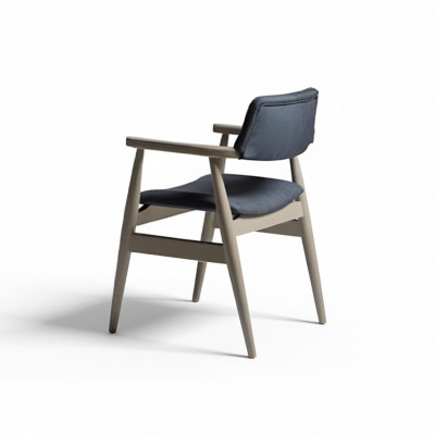 Dining room set upholstered dining chairs gray 6-piece chairs