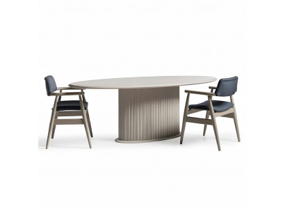 Luxury Dining Set Complete Dining Room Dining Table Chairs 7-piece Beige Dining Area