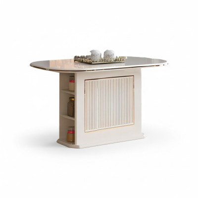 Modern dining table dining table table wood beige dining room wooden table