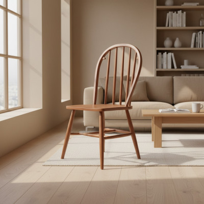 Group of Wooden Chairs Kitchen Chairs Dining Room Chairs Set of 2 Brown Wood