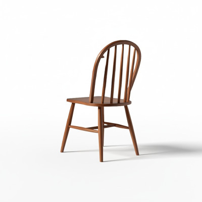 Dining chairs group wooden chairs kitchen chairs set 4-piece brown wood