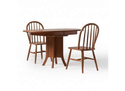 Dining set dining group wood dining room dining table chairs 5-piece brown dining corner