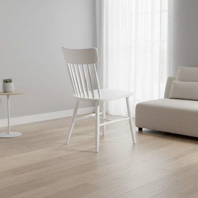 White wooden chair dining chair kitchen chair wooden classic chair