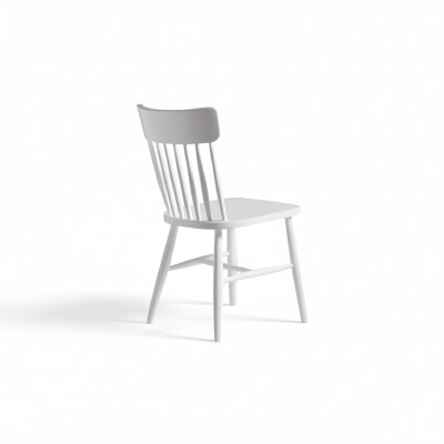 White wooden chair dining chair kitchen chair wooden classic chair