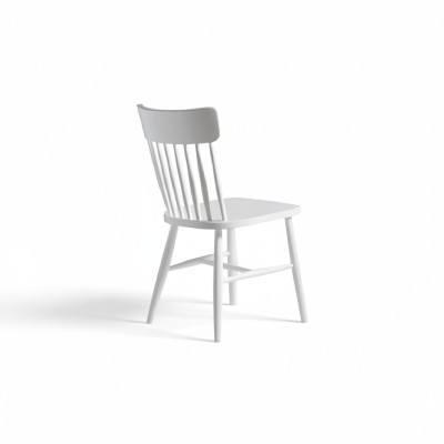 Set of Wooden Chairs Kitchen Chairs Dining Chairs 2-Piece Set White Wood