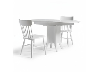 Dining Set Group Wood Dining Room Dining Table Chairs 5-Piece White Dining Corner