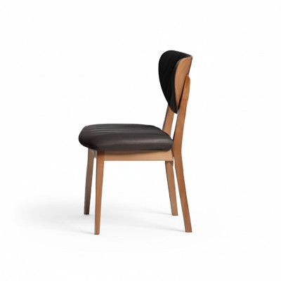 Kitchen chair, wooden chair, dining chair, brown wood, classic chair, fabric