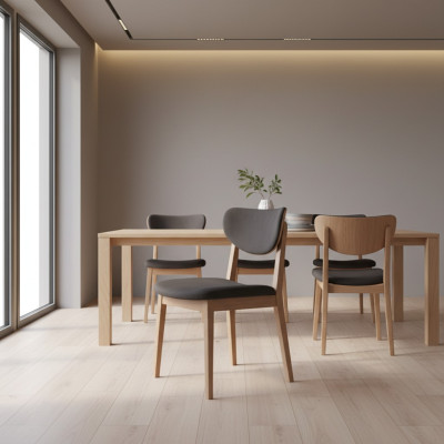 Set of 6 Dining Room Chairs Wooden Chairs Kitchen Chairs Brown Wood