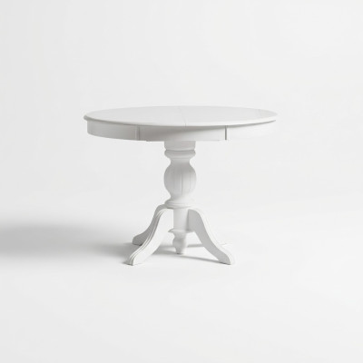 Round Extendable Dining Table Wooden Table Table White
